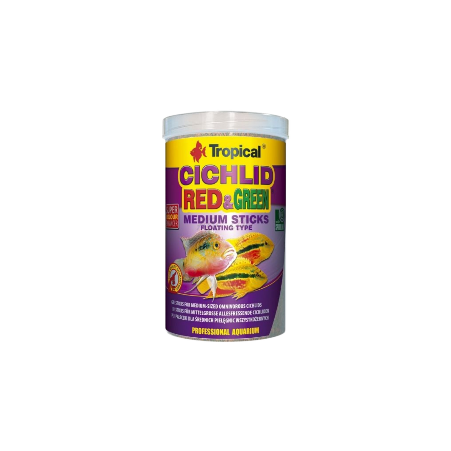 Tropical Cichlid Red & Green Medium Sticks 250ml/90g