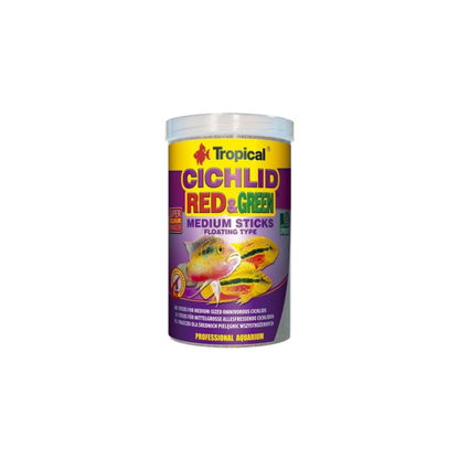 Tropical Cichlid Red & Green Medium Sticks 250ml/90g